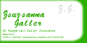 zsuzsanna galler business card